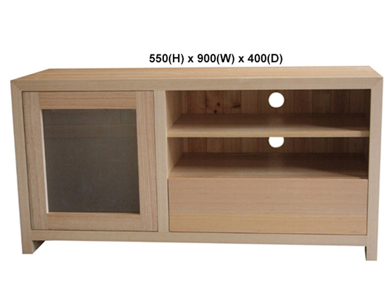 MORGAN (AUSSIE MADE) 1 DOOR / 1 DRAWER ENTERTAINMENT TV UNIT COLLECTION - TASSIE OAK COMBINATION - ASSORTED STAINED COLOURS - STARTING FROM $799