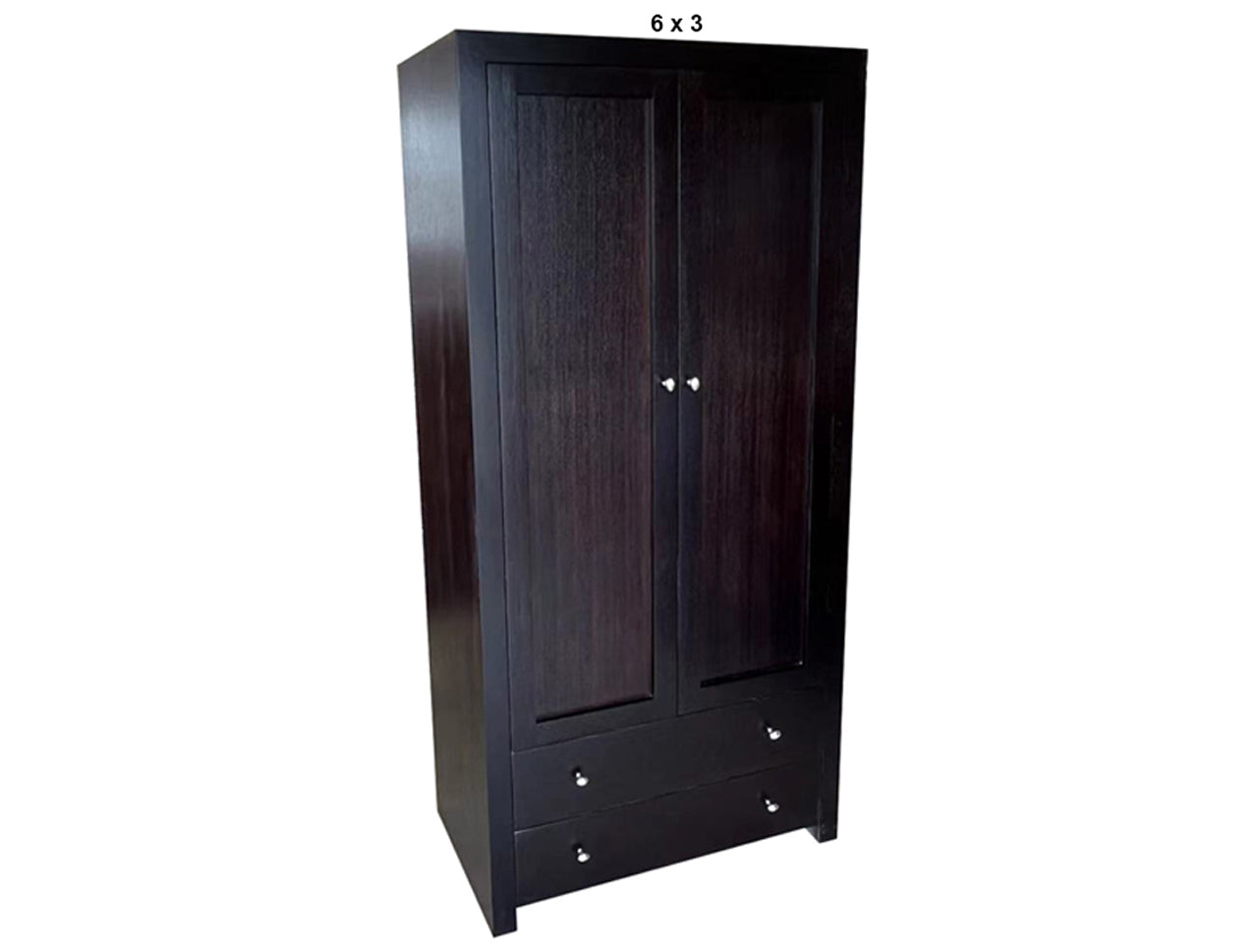 MORGAN (AUSSIE MADE) 2 DOOR / 2 DRAWER COMBO WARDROBE WITH HANDLES HALF / HALF COLLECTION - TASSIE OAK COMBINATION - ASSORTED STAINED COLOURS - STARTING FROM $1499
