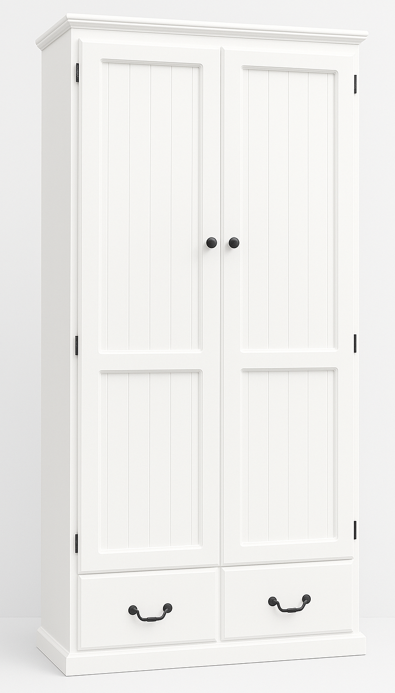 MUDGEE (AUSSIE MADE) 2 SQUARE DOOR / 2 FLUSH DRAWERS WARDROBE COLLECTION - ASSORTED COLOURS - STARTING FROM $899