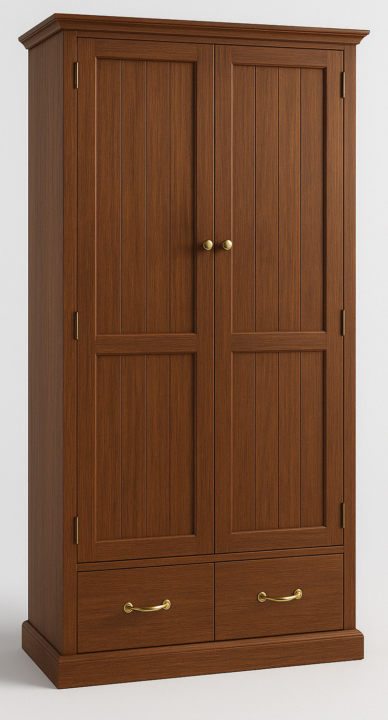 MUDGEE (AUSSIE MADE) 2 SQUARE DOOR / 2 FLUSH DRAWERS WARDROBE COLLECTION - ASSORTED COLOURS - STARTING FROM $899