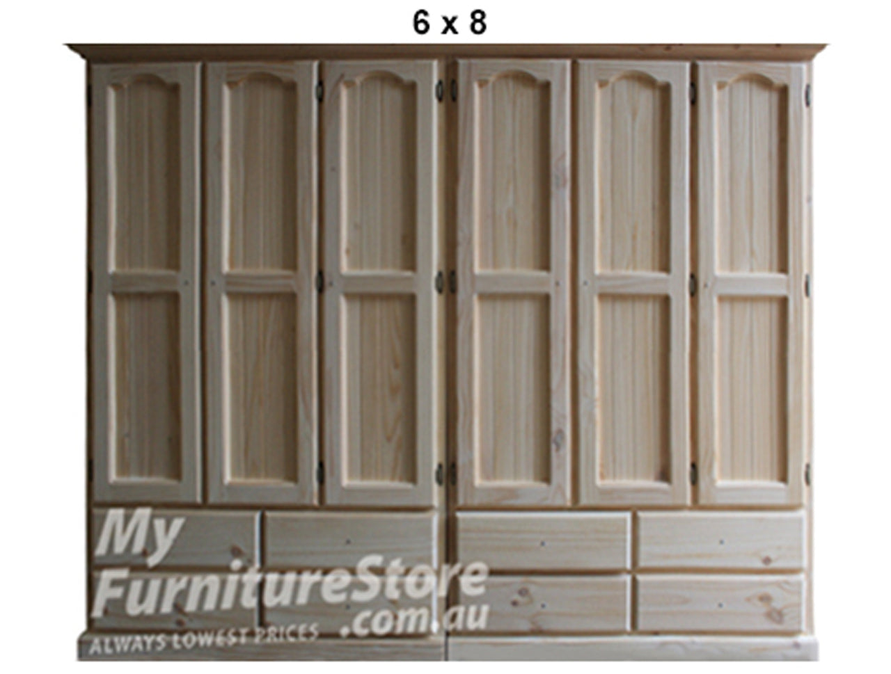 MUDGEE (AUSSIE MADE) 2 PIECE WARDROBE WITH 6 DOORS & 8 DRAWERS COLLECTION  - ASSORTED STAINED COLOURS - STARTING FROM $1999