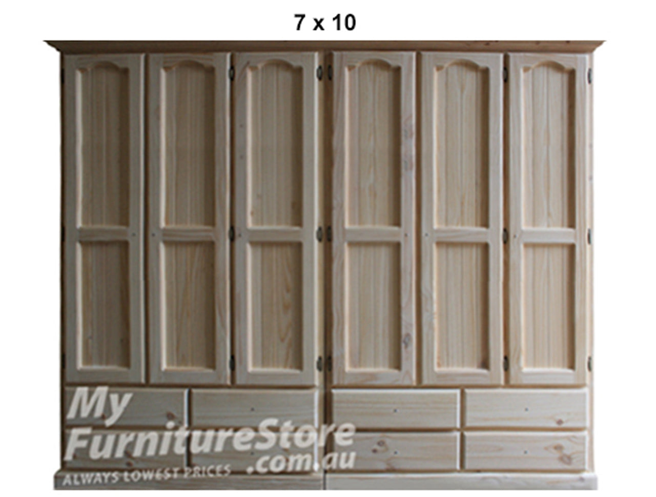 MUDGEE (AUSSIE MADE) 2 PIECE WARDROBE WITH 6 DOORS & 8 DRAWERS COLLECTION  - ASSORTED STAINED COLOURS - STARTING FROM $1999