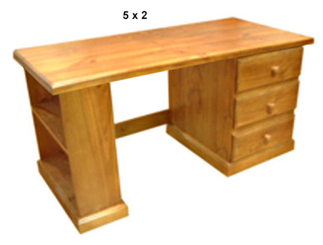 MUDGEE (AUSSIE MADE) TIMBER 3 DRAWER BOOKEND DESK (REVERSIBLE) COLLECTION - ASSORTED STAINED COLOURS - STARTING FROM $899