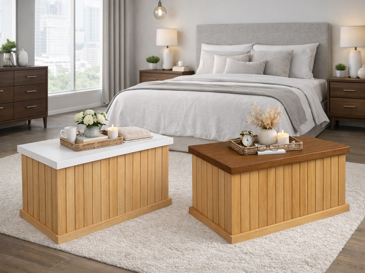 MUDGEE (AUSSIE MADE) LINED TOP / LINEN SIDES BLANKET BOX COLLECTION  - ASSORTED COLOURS - STARTING FROM $449