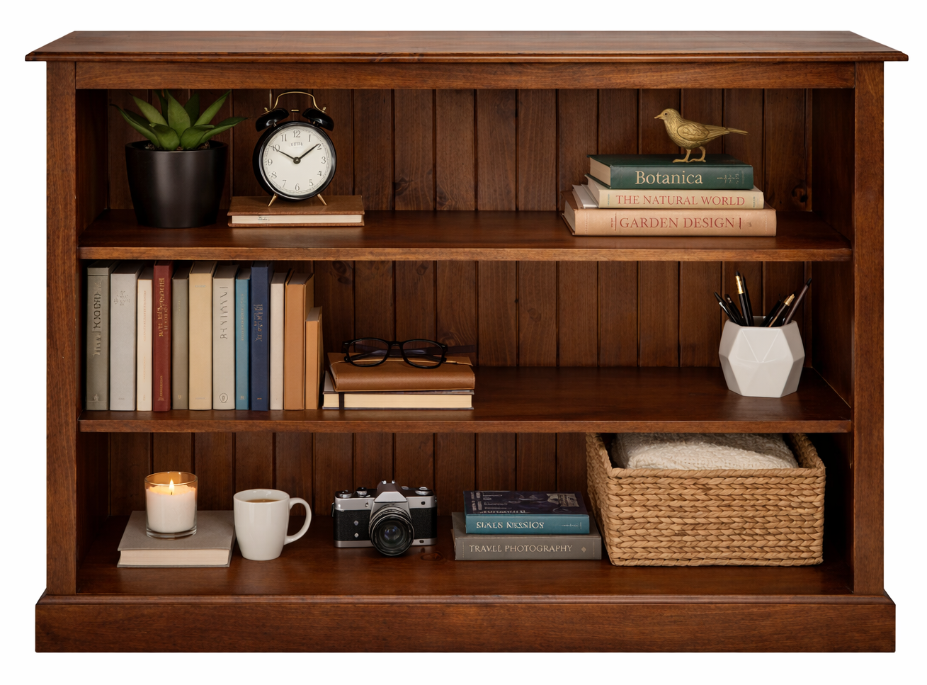 MUDGEE (AUSSIE MADE) STANDARD LOWLINE WITH 40MM FACINGS BOOKCASE COLLECTION - ASSORTED COLOURS - STARTING FROM $249