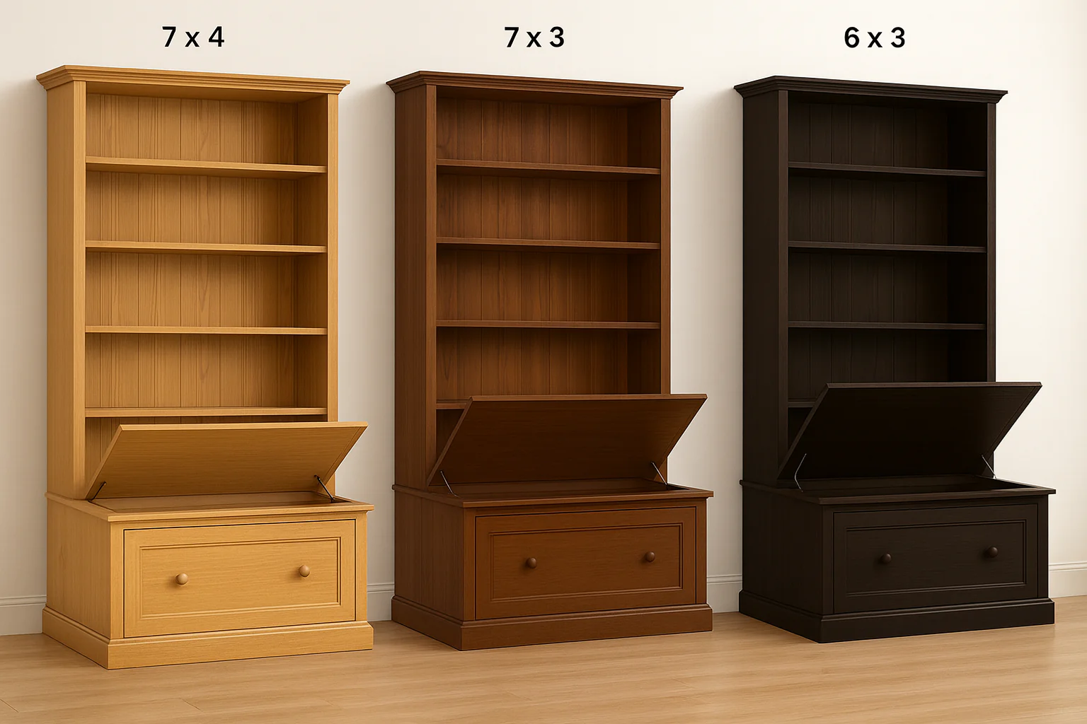 COMBO BOOKCASES (BOOKCASE + STORAGE)