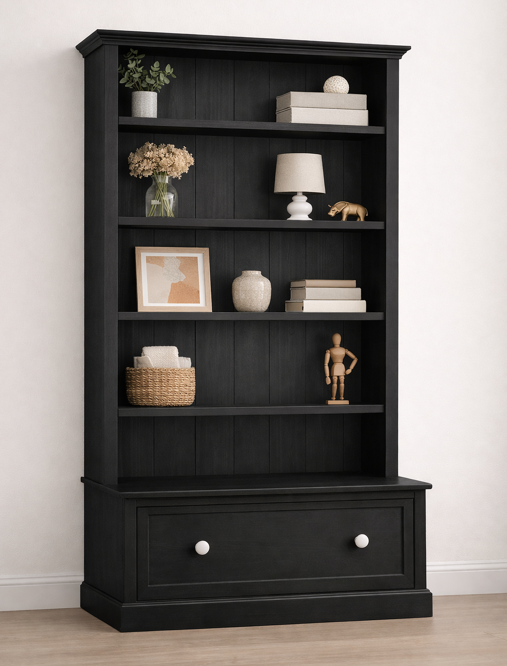 ADELE (AUSSIE MADE) HIGHLINE BOOKCASE COMBO WITH PULL OUT DRAWER COLLECTION - ASSORTED COLOURS - STARTING FROM $599