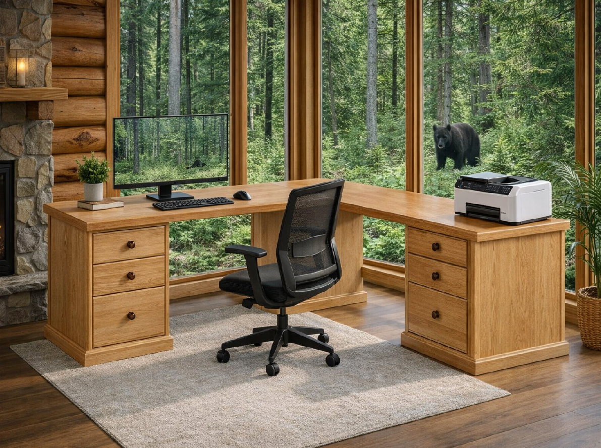 MUDGEE (D10) CORNER OFFICE DESK (AUSSIE MADE) 6 DRAWERS - ASSORTED COLOURS - STARTING FROM $1699