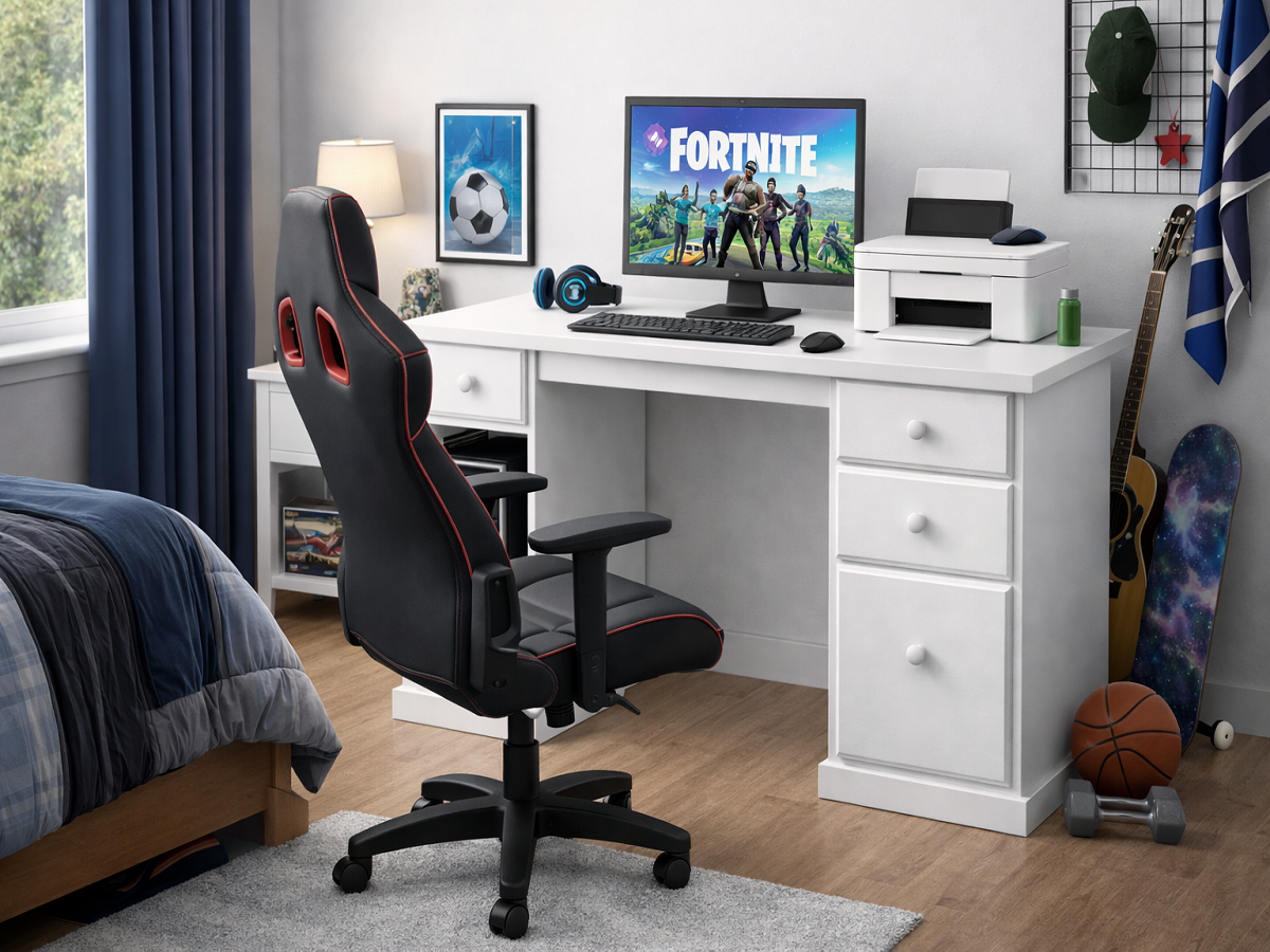 MUDGEE (AUSSIE MADE) COMPUTER DESK + TOWER COLLECTION - ASSORTED COLOURS