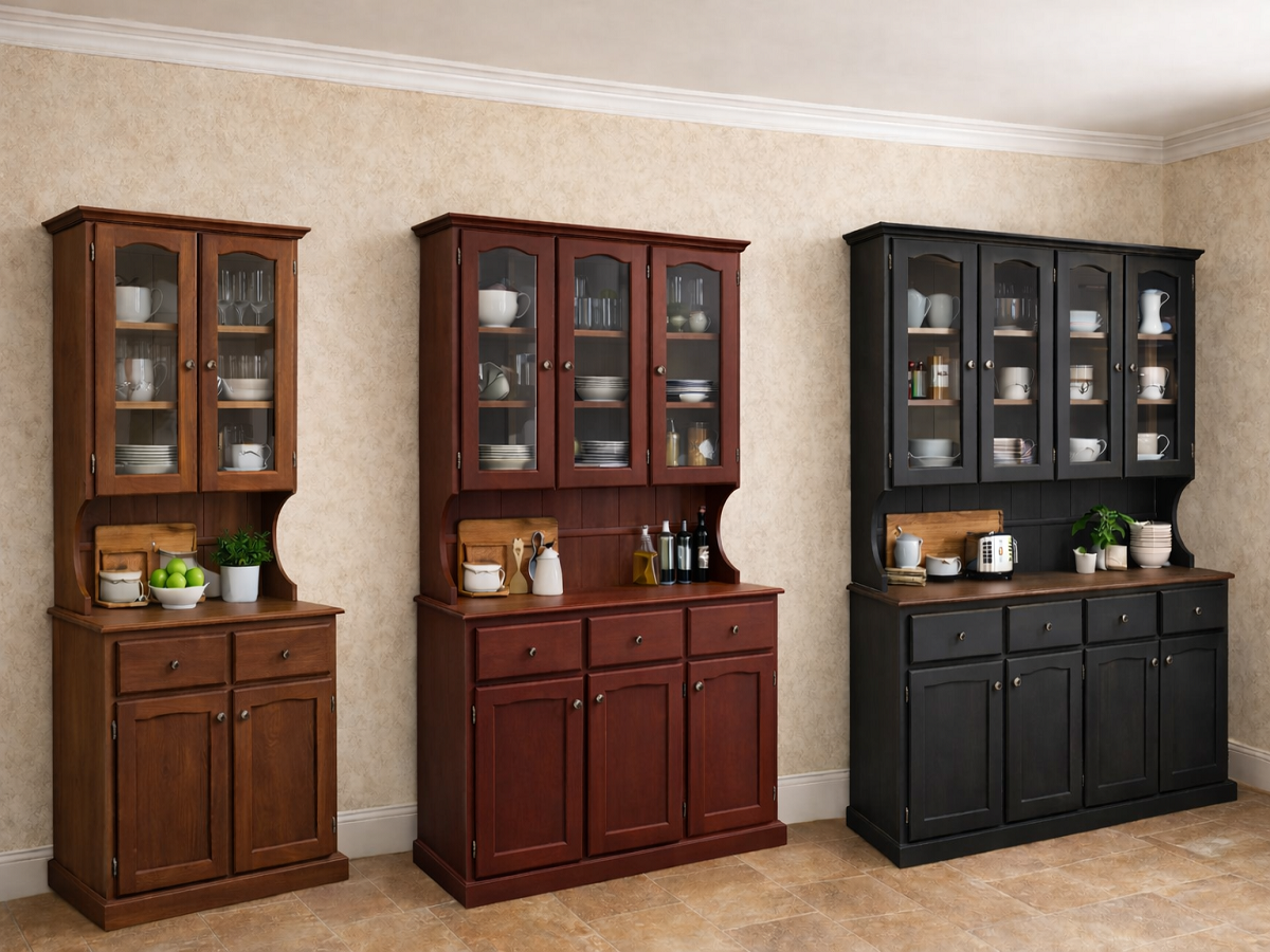 MUDGEE (AUSSIE MADE) BUFFET AND HUTCH (KITCHEN DRESSER) COLLECTION - ASSORTED COLOURS - STARTING FROM $1199