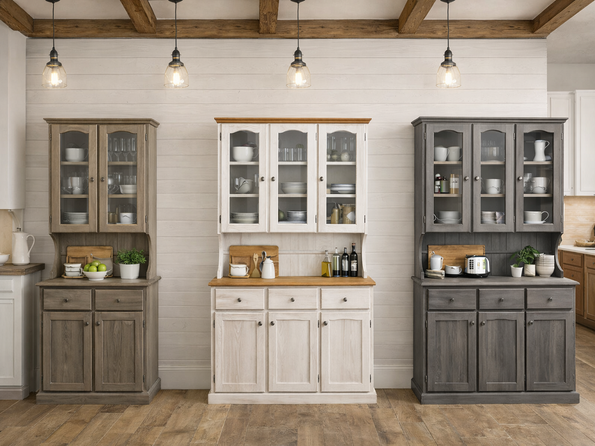 MUDGEE (AUSSIE MADE) BUFFET AND HUTCH (KITCHEN DRESSER) COLLECTION - ASSORTED COLOURS - STARTING FROM $1199