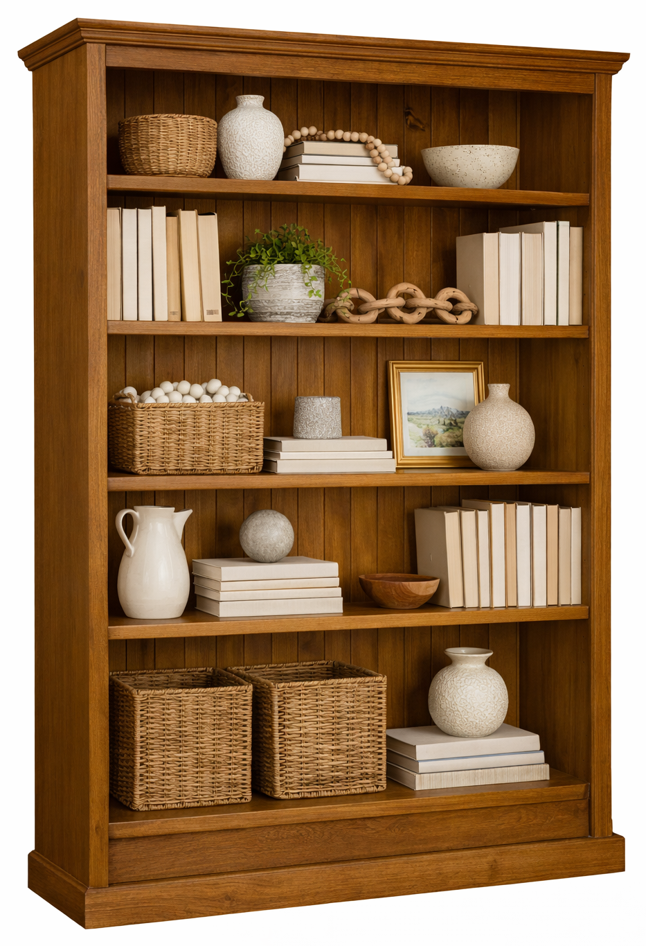 MUDGEE (AUSSIE MADE) STANDARD HIGHLINE BOOKCASE WITH 40MM FACINGS COLLECTION  - ASSORTED STAINED COLOURS - STARTING FROM $399