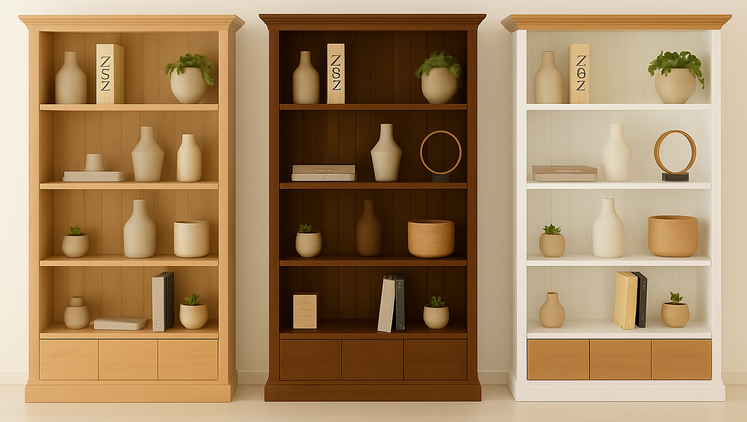 MUDGEE (AUSSIE MADE) HIGHLINE BOOKCASE WITH DRAWERS COLLECTION - ASSORTED COLOURS - STARTING FROM $1299