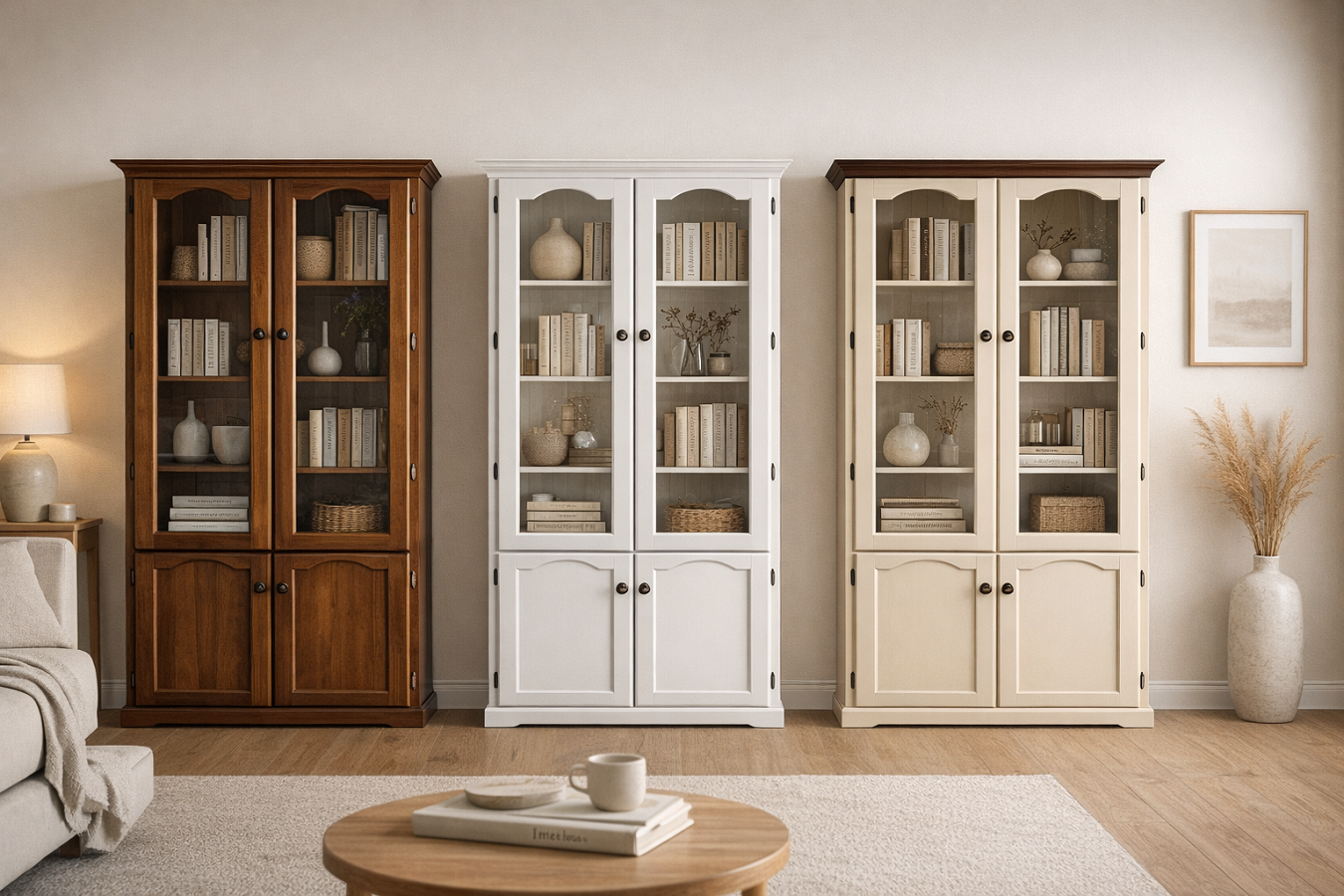 MUDGEE (AUSSIE MADE) 4 DOOR LIBRARY UNIT COLLECTION - ASSORTED COLOURS - STARTING FROM $999