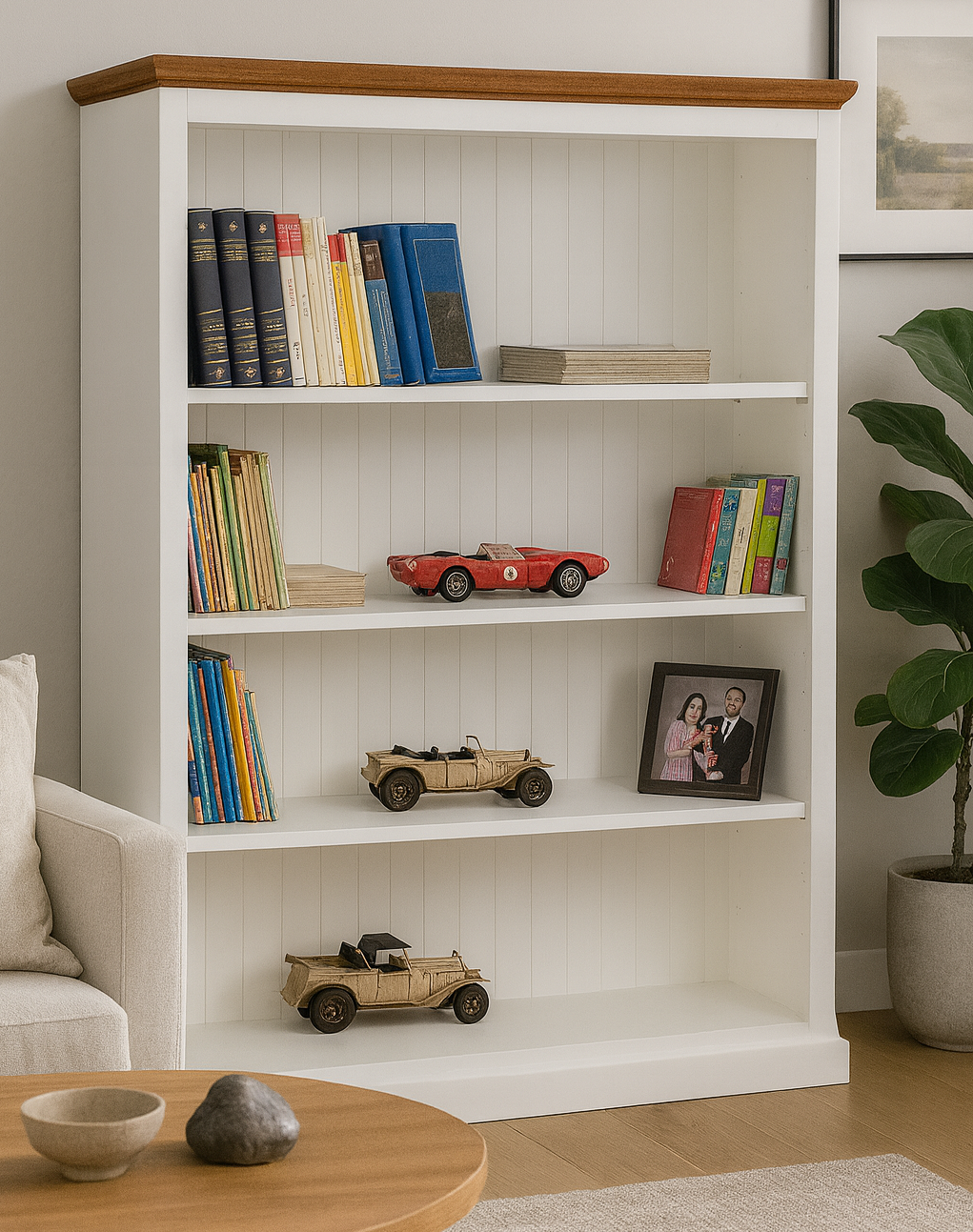 MUDGEE (AUSSIE MADE) STANDARD LOWLINE WITH 40MM FACINGS BOOKCASE COLLECTION - ASSORTED COLOURS - STARTING FROM $249