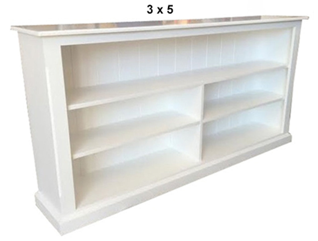 MUDGEE (AUSSIE MADE) LOWLINE WITH 70MM FACINGS BOOKCASE COLLECTION  - ASSORTED PAINTED COLOURS - STARTING FROM $549