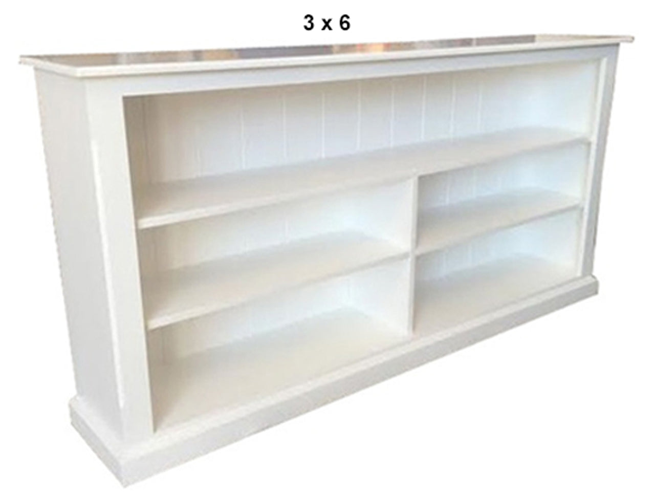 MUDGEE (AUSSIE MADE) LOWLINE WITH 70MM FACINGS BOOKCASE COLLECTION  - ASSORTED PAINTED COLOURS - STARTING FROM $549