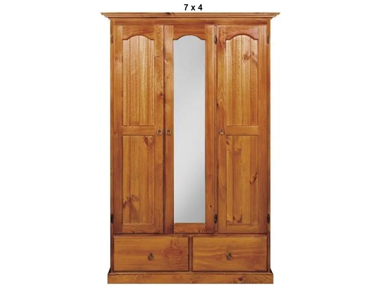MUDGEE (AUSSIE MADE) 3 DOOR / 2 BLANKET DRAWER MIRROR WARDROBE COLLECTION - ASSORTED STAINED COLOURS - STARTING FROM $1099