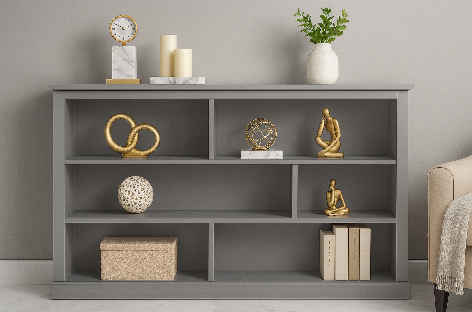 MUDGEE (AUSSIE MADE) STAGGERED LOWLINE BOOKCASE COLLECTION - ASSORTED PAINTED COLOURS - STARTING FROM $549