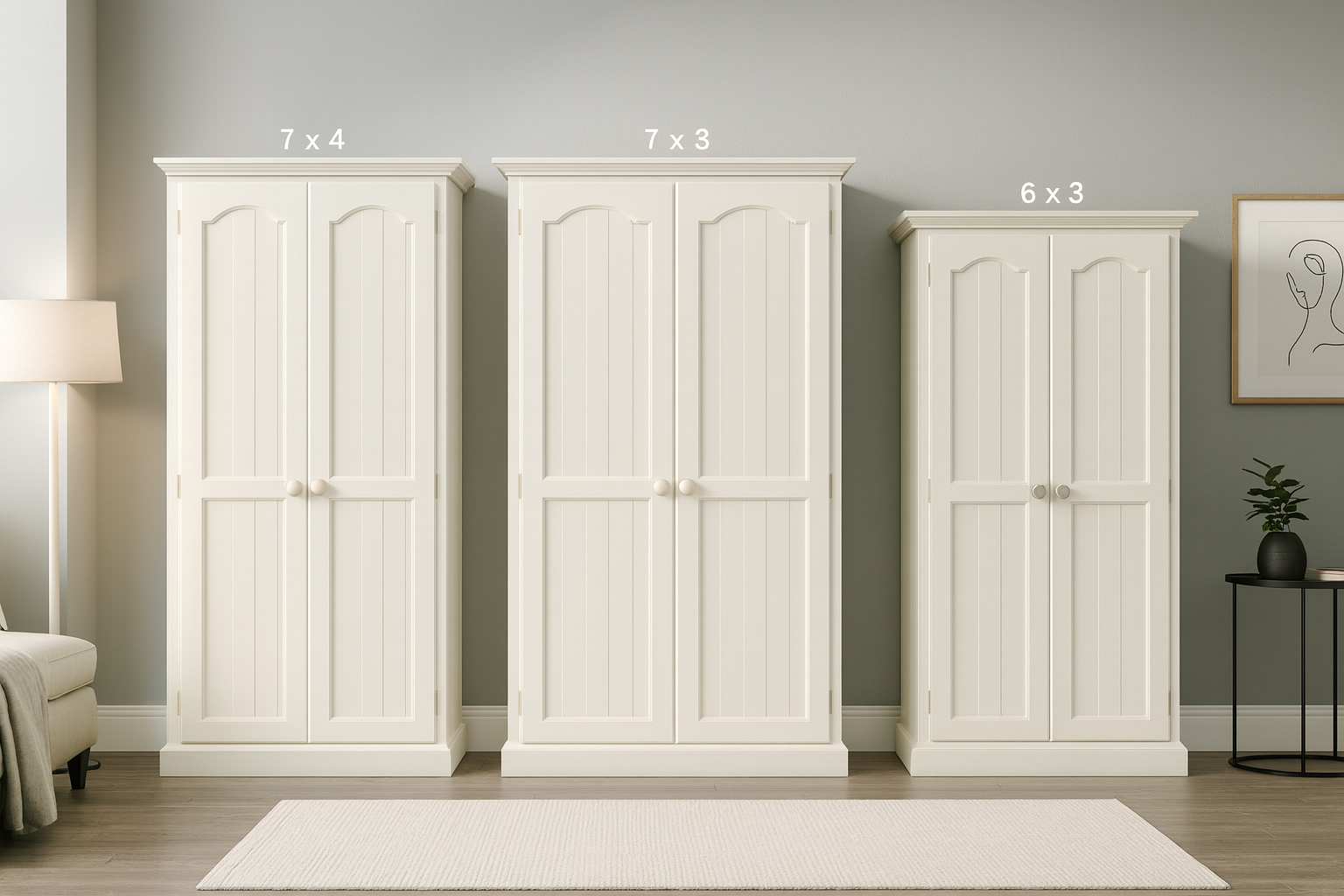 MUDGEE (AUSSIE MADE) 2 DOOR ALL HANGING WARDROBE WITH TOP HAT RACK COLLECTION - ASSORTED PAINTED COLOURS - STARTING FROM $799