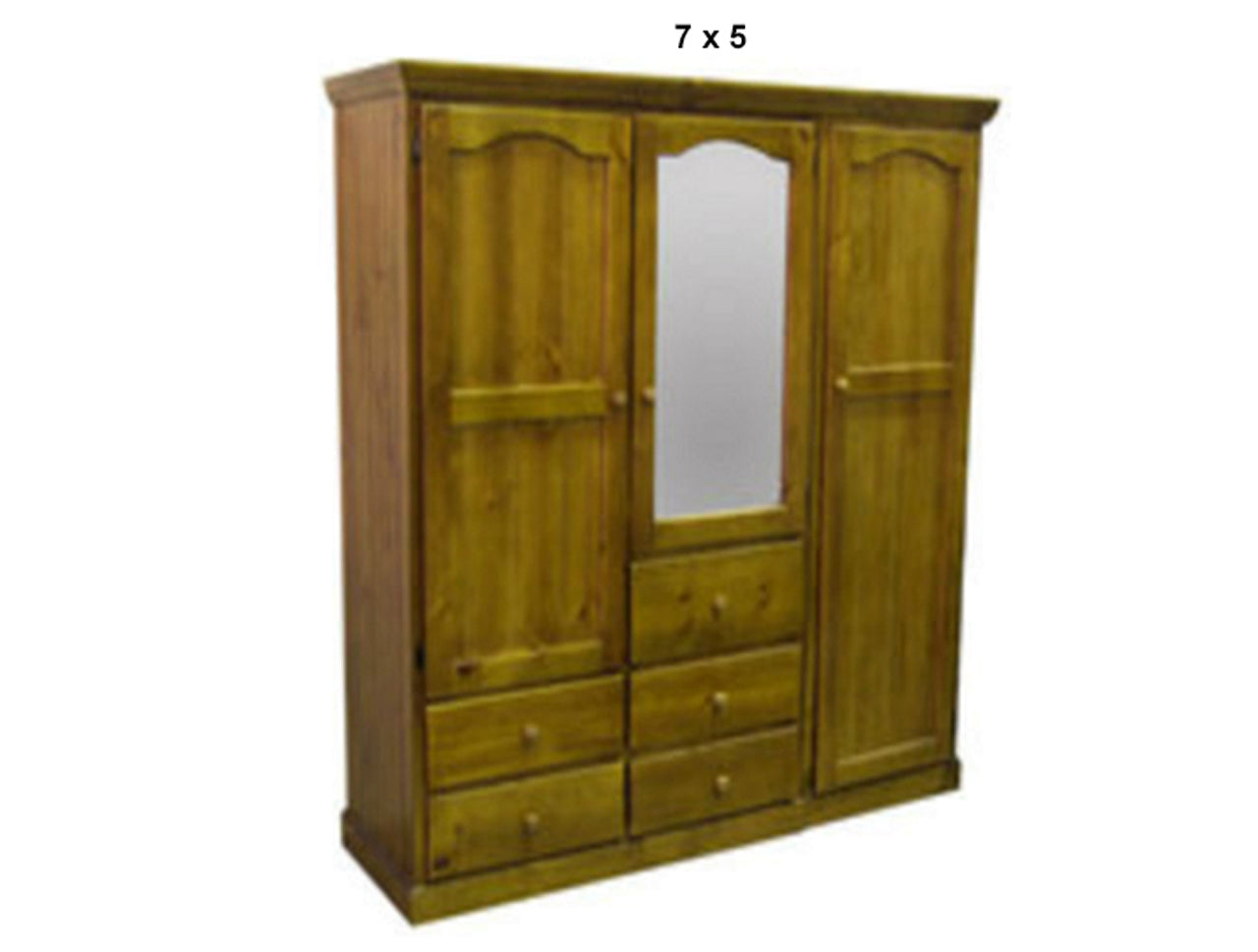 MUDGEE (AUSSIE MADE) 3 SECTION WITH 3 DOORS & 5 DRAWERS WARDROBE COLLECTION - ASSORTED STAINED COLOURS - STARTING FROM $1499