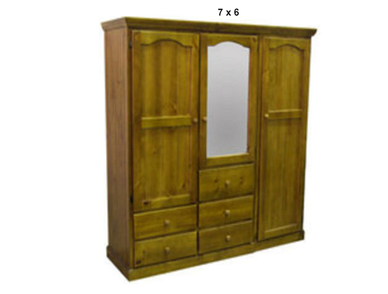 MUDGEE (AUSSIE MADE) 3 SECTION WITH 3 DOORS & 5 DRAWERS WARDROBE COLLECTION - ASSORTED STAINED COLOURS - STARTING FROM $1499