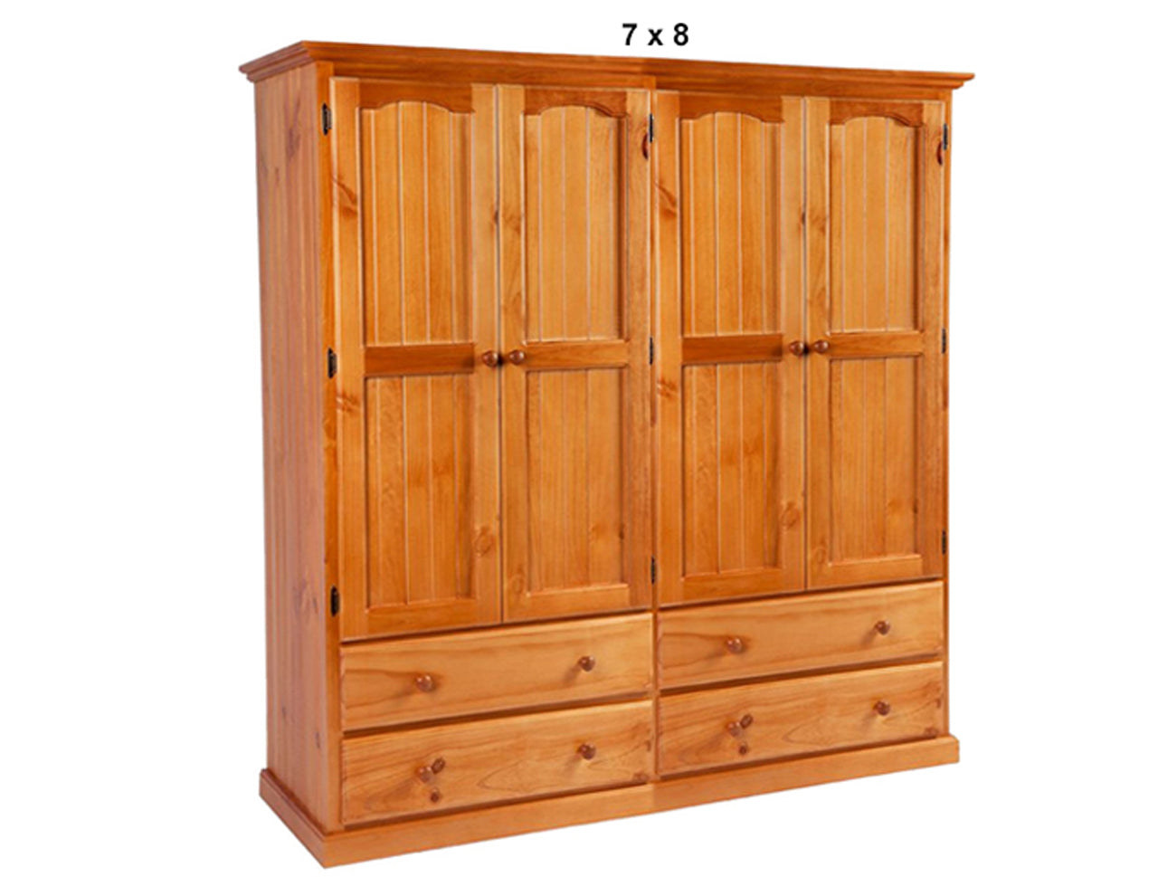 MUDGEE (AUSSIE MADE) WARDROBE 4 DOOR / 4 DRAWER COLLECTION - ASSORTED STAINED COLOURS - STARTING FROM $1999