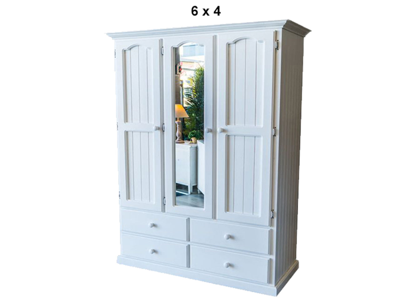 MUDGEE (AUSSIE MADE) 3 DOOR / 4 DRAWER MIRROR WARDROBE COLLECTION - ASSORTED PAINTED COLOURS - STARTING FROM $1399