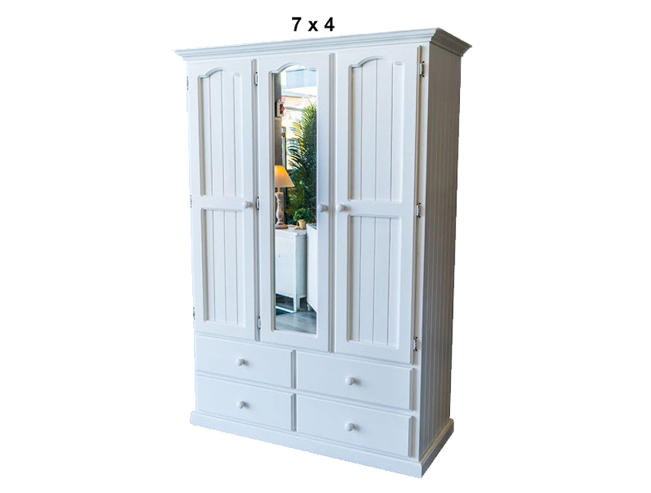 MUDGEE (AUSSIE MADE) 3 DOOR / 4 DRAWER MIRROR WARDROBE COLLECTION - ASSORTED PAINTED COLOURS - STARTING FROM $1399