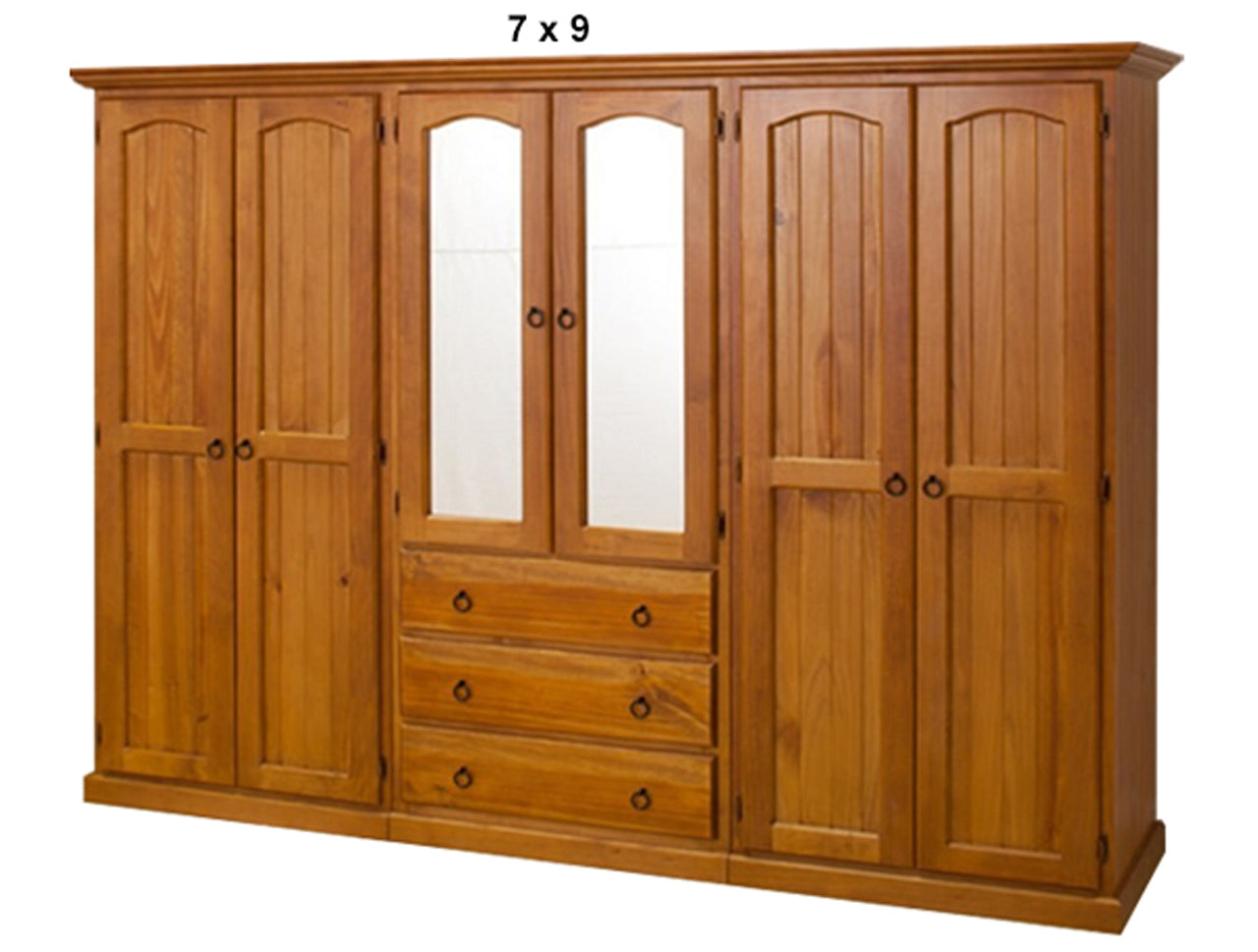 NIMERA (AUSSIE MADE) MULTI WARDROBE 6 DOORS & 3 DRAWERS COLLECTION - ASSORTED STAINED COLOURS - STARTING FROM $2499