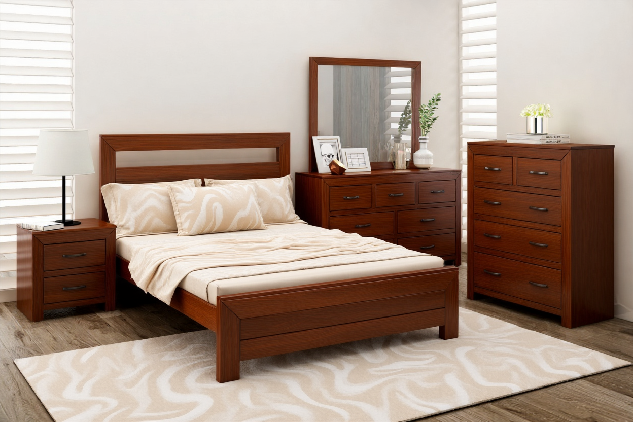 FRANK (AUSSIE MADE) BEDROOM COLLECTION - ASSORTED STAINED COLOURS - STARTING FROM $2499