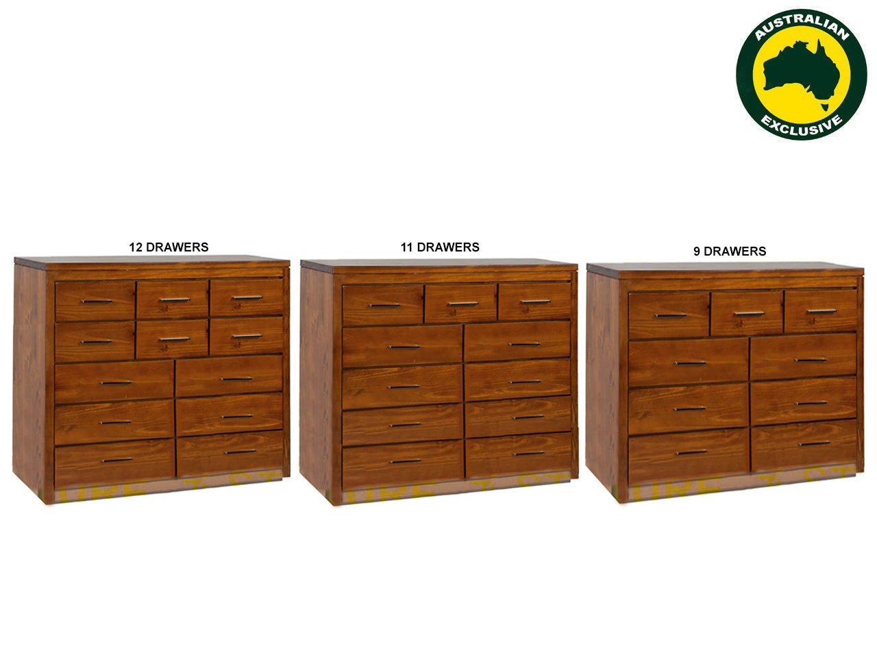 NARRABEEN (AUSSIE MADE) LARGE TALLBOY COLLECTION - ASSORTED STAINED COLOURS - STARTING FROM $1299