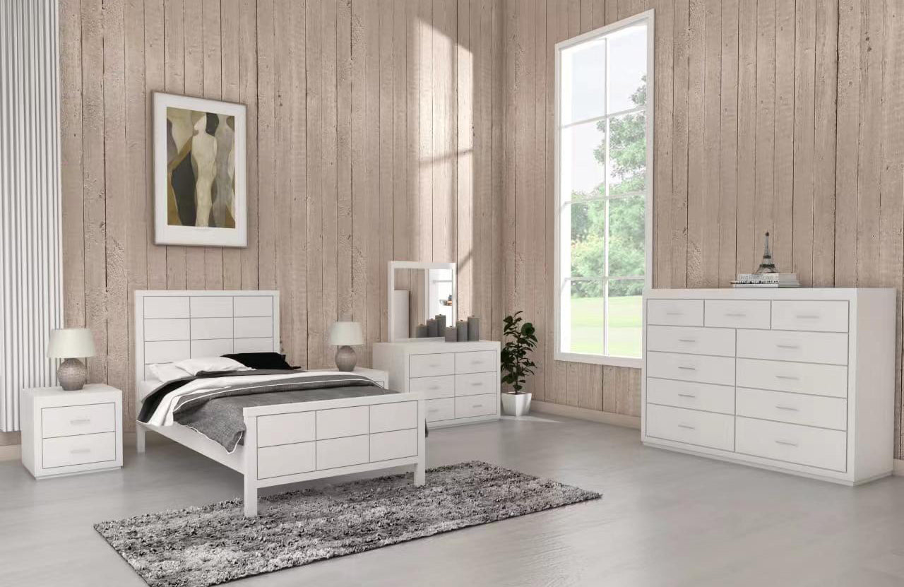 NARRABEEN (AUSSIE MADE) SINGLE OR KING SINGLE 4 PIECE (DRESSER) BEDROOM SUITE - ASSORTED COLOURS