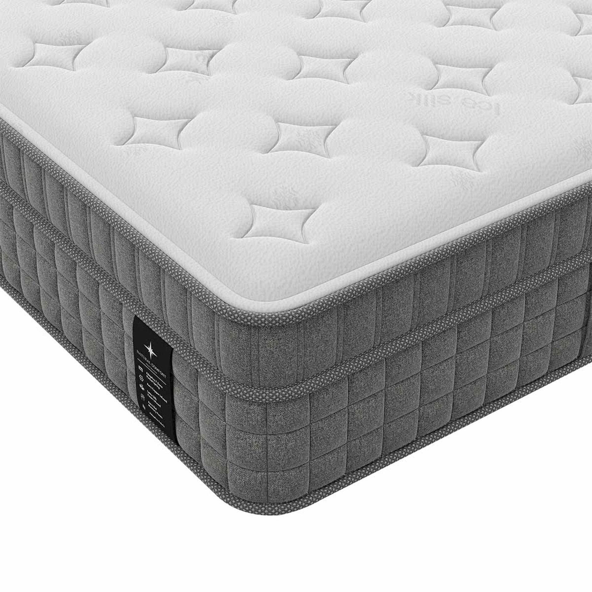 NATURAL COMFORT (HYBRID - AUSSIE DESIGN IMPORTED) EURO TOP POCKET SPRING MATTRESS WITH GEL INFUSED MEMORY FOAM / COOL TOUCH FABRIC AND 360 DEGREE BOX SIDE SUPPORTS COLLECTION - FEEL: FIRM / MEDIUM / PLUSH - STARTING FROM $1500