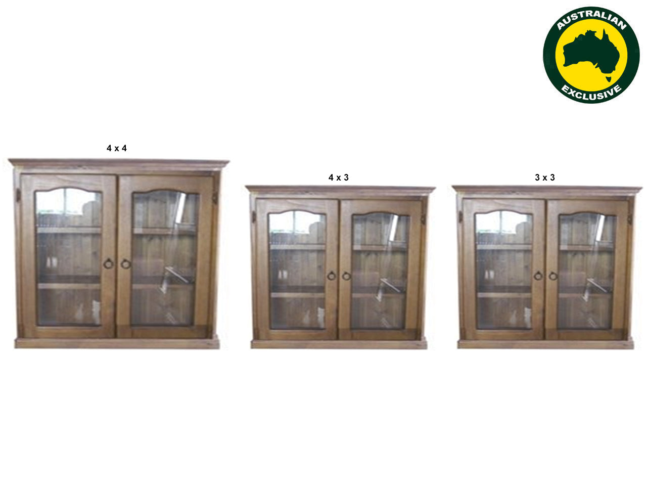 NOOTURE (AUSSIE MADE) 2 DOOR LOWLINE LIBRARY UNIT COLLECTION - ASSORTED STAINED COLOURS - STARTING FROM $599