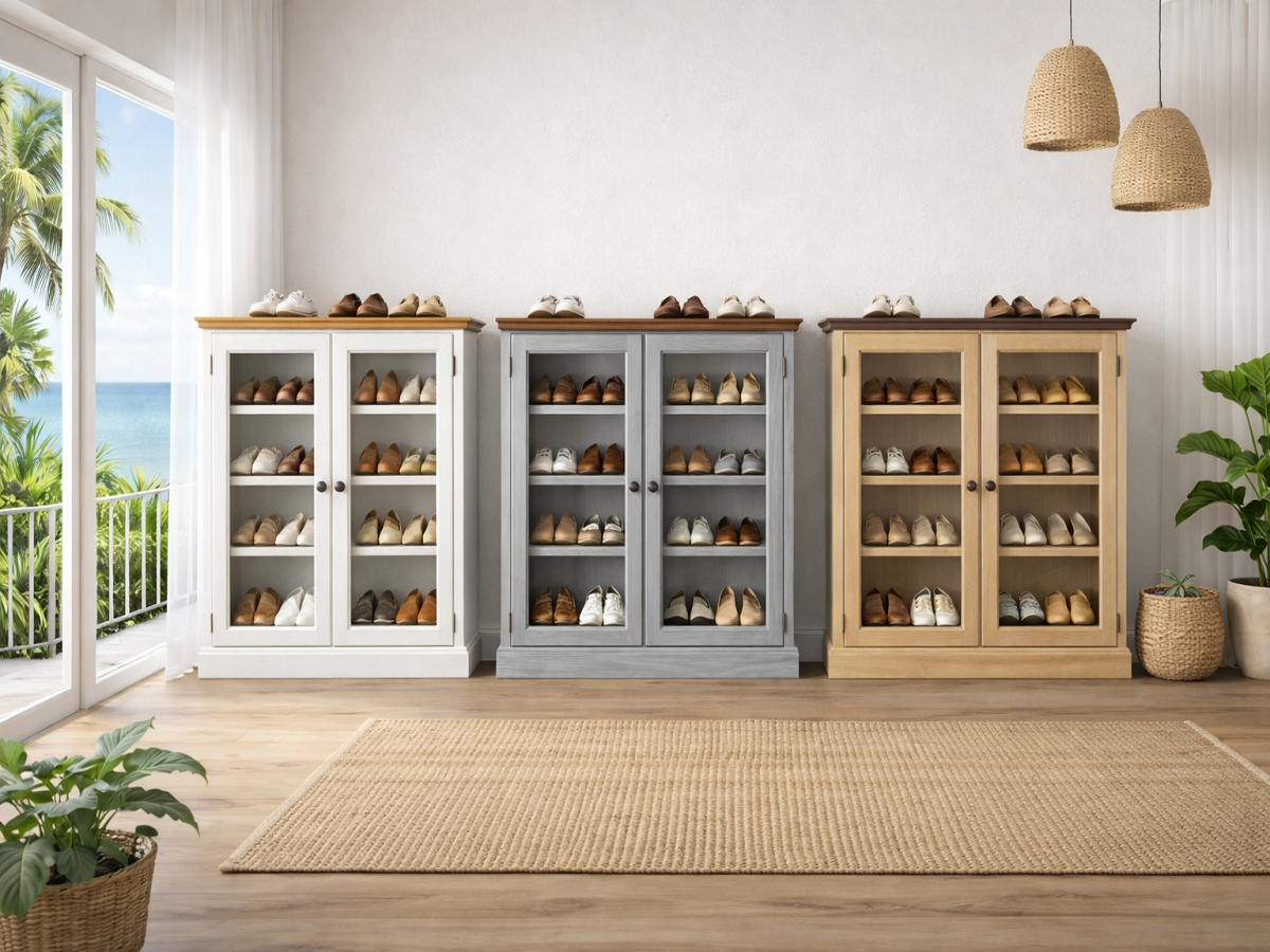 NOOTURE (AUSSIE MADE) 2 DOOR LOWLINE LIBRARY UNIT / SHOE CABINET COLLECTION - ASSORTED COLOURS - STARTING FROM $599