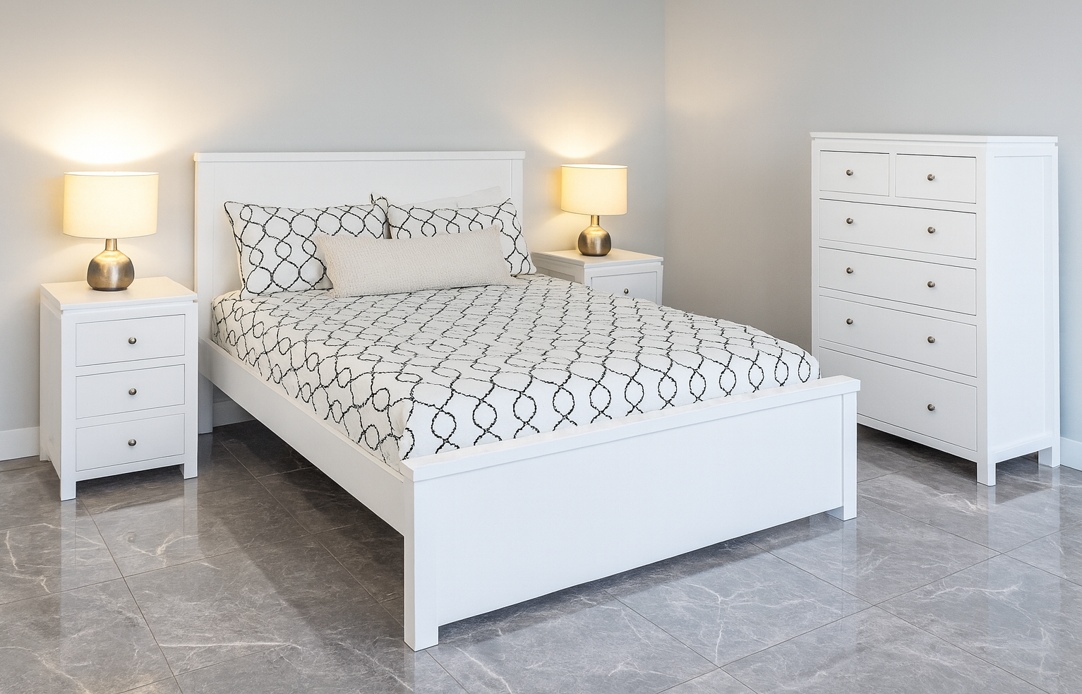 OZARK (AUSSIE MADE) BEDROOM COLLECTION - ASSORTED COLOURS - STARTING FROM $649