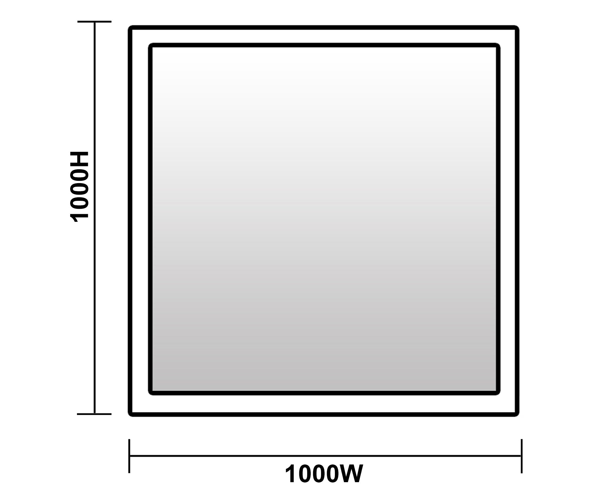 OZARK (AUSSIE MADE) MIRROR - 1000(H) x 1000(W) - ASSORTED PAINTED COLOURS