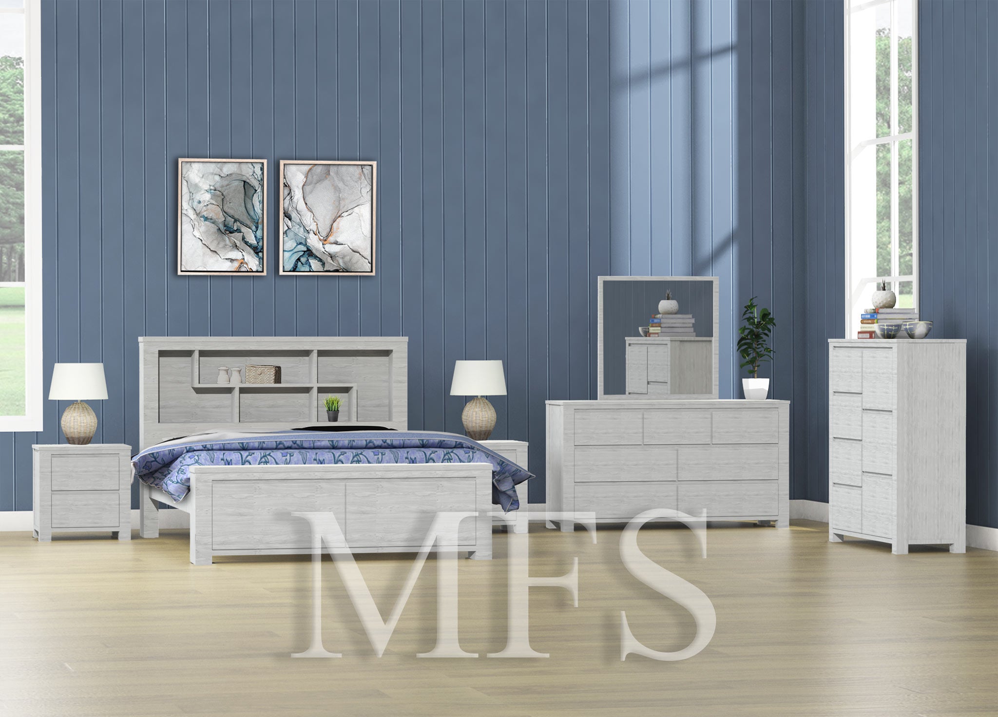 SINGLE OR KING SINGLE SIESTA (CUSTOM MADE) 4 PIECE (DRESSER) BEDROOM SUITE - ASSORTED COLOURS