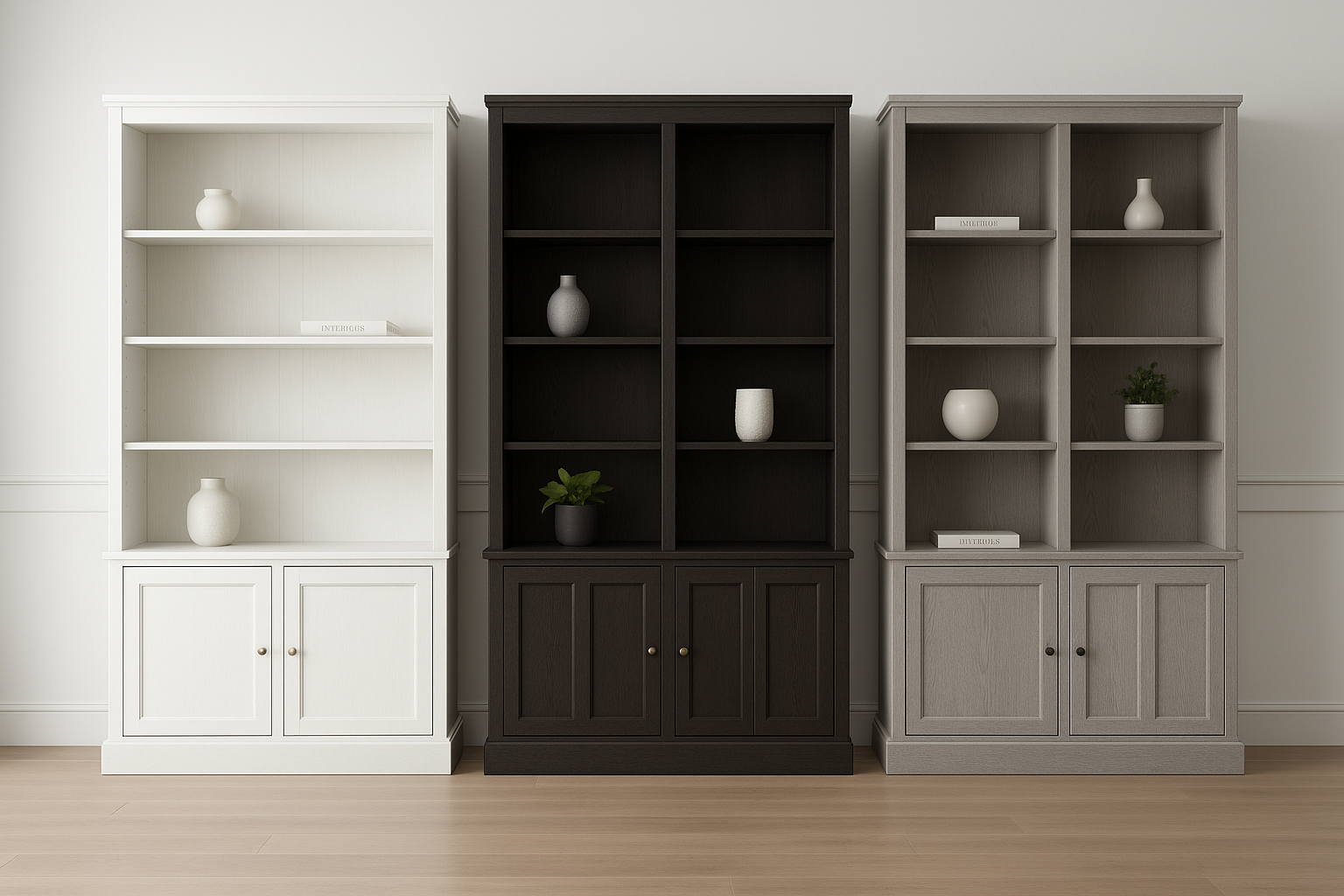 WASHINGTON (AUSSIE MADE) HIGHLINE BOOKCASE WITH DOORS COLLECTION - ASSORTED COLOURS - STARTING FROM $999