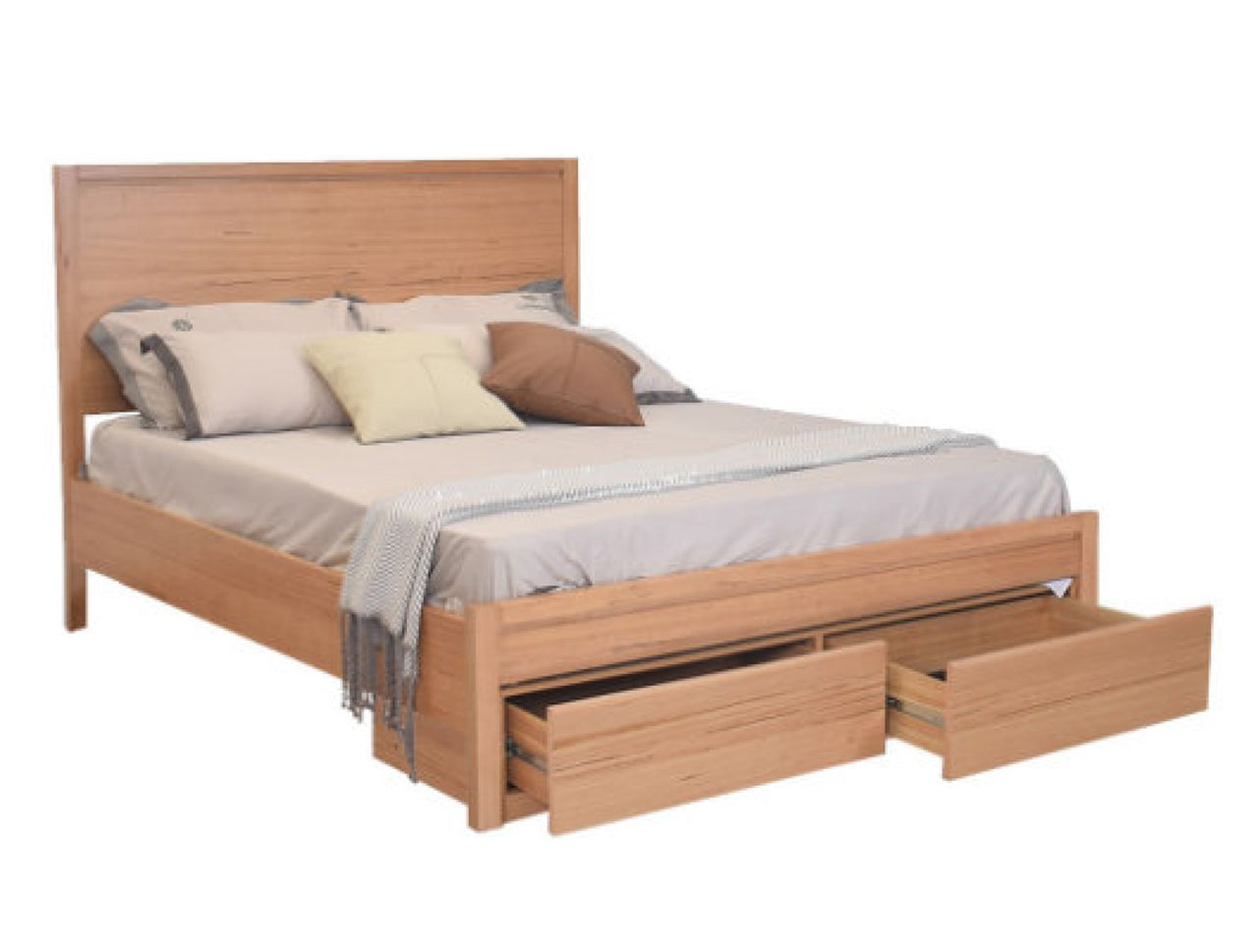 KING SINGLE PADERNAL BED WITH END DRAWERS - MESSMATE