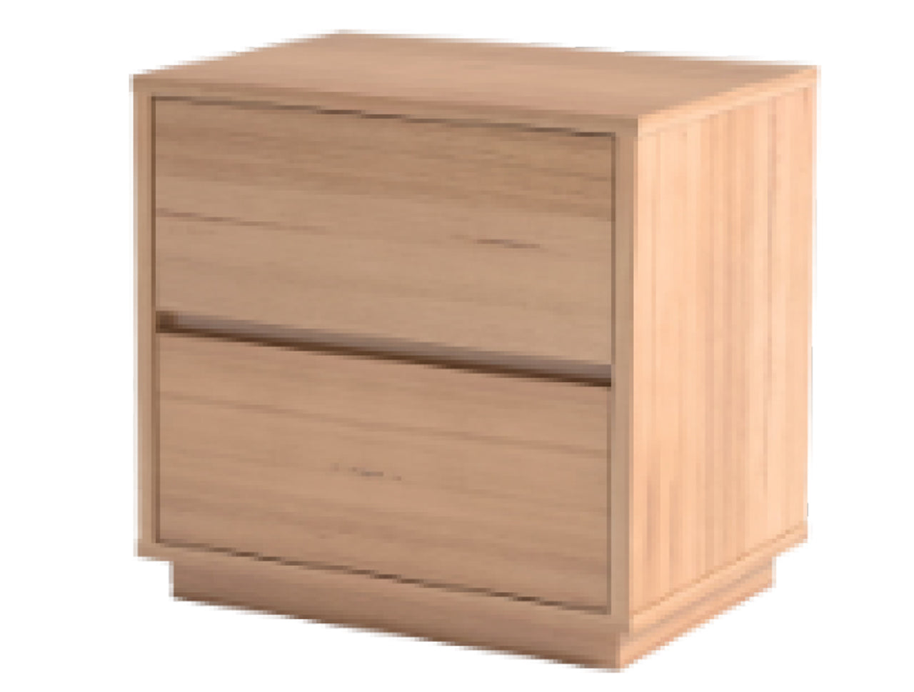 PADERNAL 2 DRAWER BEDSIDE TABLE - MESSMATE