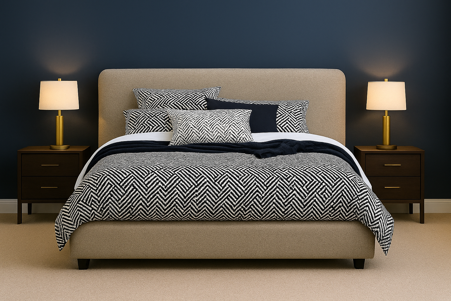 PEARS (AUSSIE MADE) UPHOLSTERED BEDROOM COLECTION - ASSORTED FABRICS AND COLOURS - STARTING FROM  $699