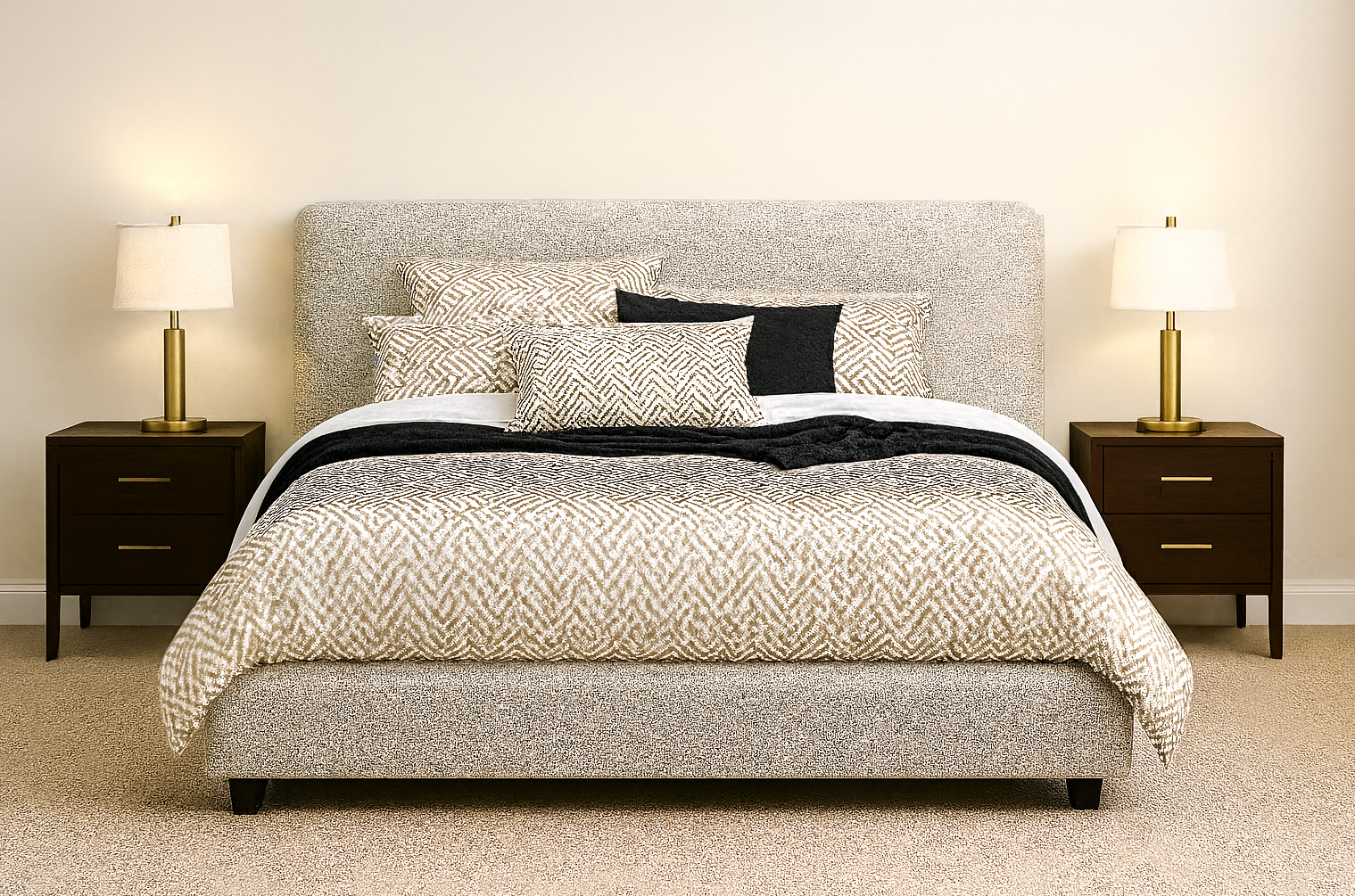 PEARS (AUSSIE MADE) UPHOLSTERED BEDROOM COLECTION - ASSORTED FABRICS AND COLOURS - STARTING FROM  $699