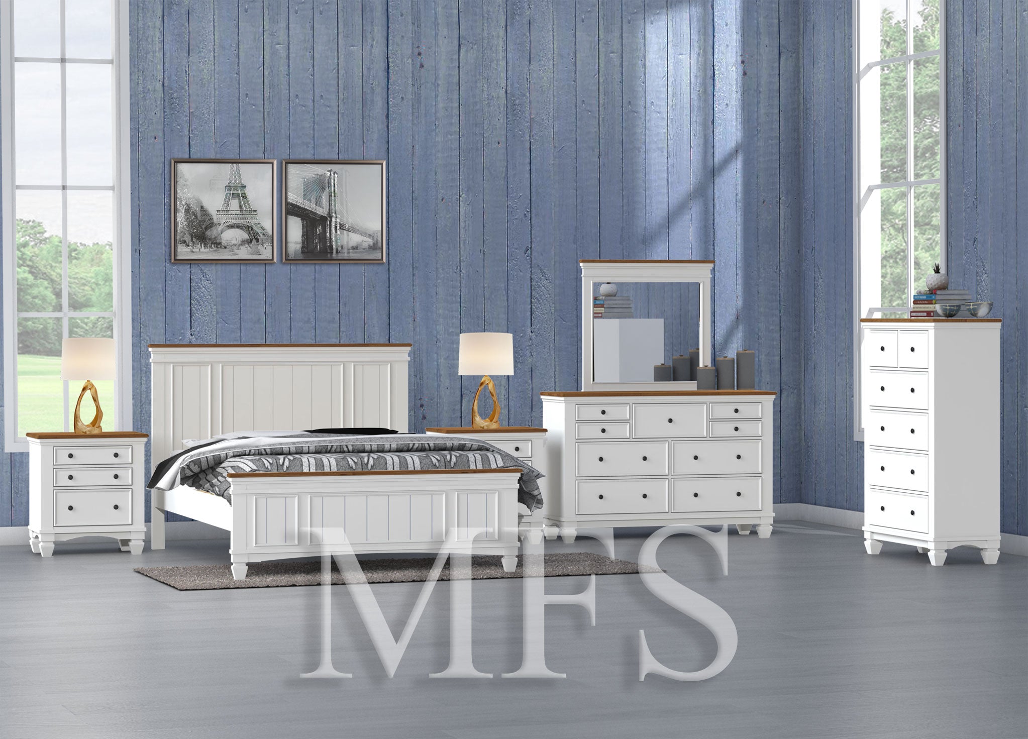 SINGLE OR KING SINGLE PLANTATION (CUSTOM MADE) 3 PIECE (TALLBOY) BEDROOM SUITE - ASSORTED COLOURS