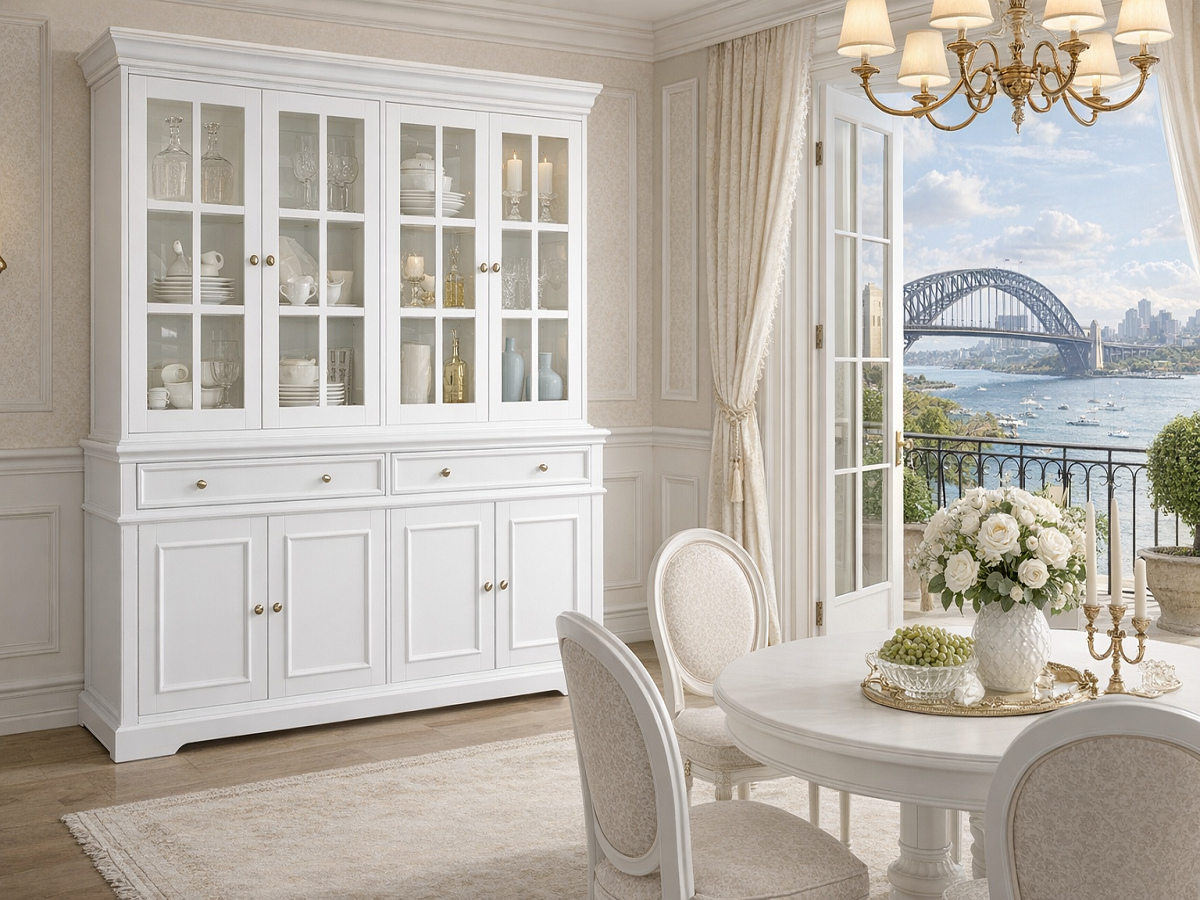 PROVINCIAL (AUSSIE MADE) BUFFET & HUTCH COLLECTION - ASSORTED COLOURS - STARTING FROM $3999