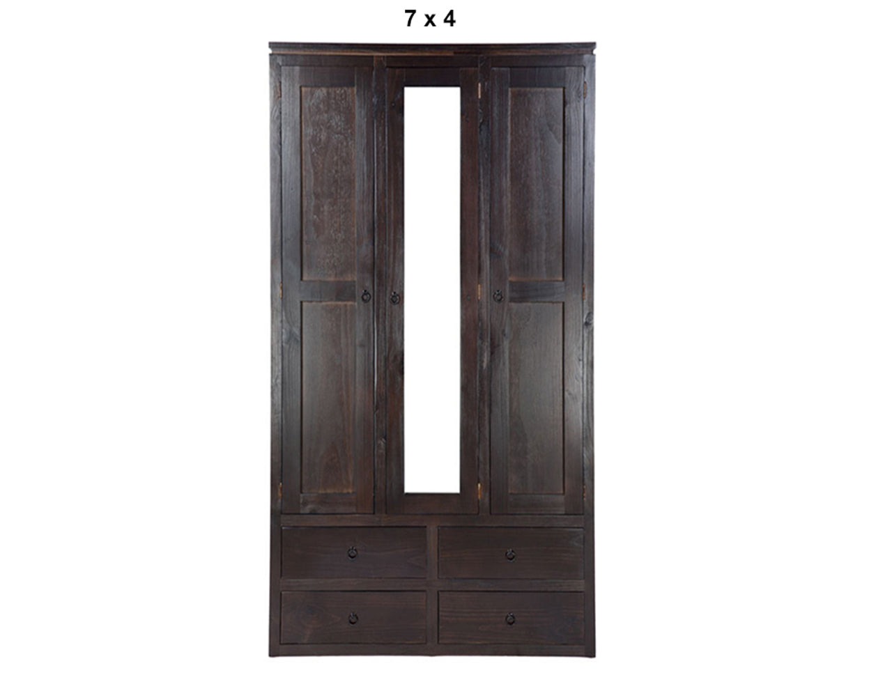 QUINN / OZARK (AUSSIE MADE) 3 DOOR / 4 DRAWER MIRROR WARDROBE COLLECTION - ASSORTED STAINED COLOURS - STARTING FROM $1299