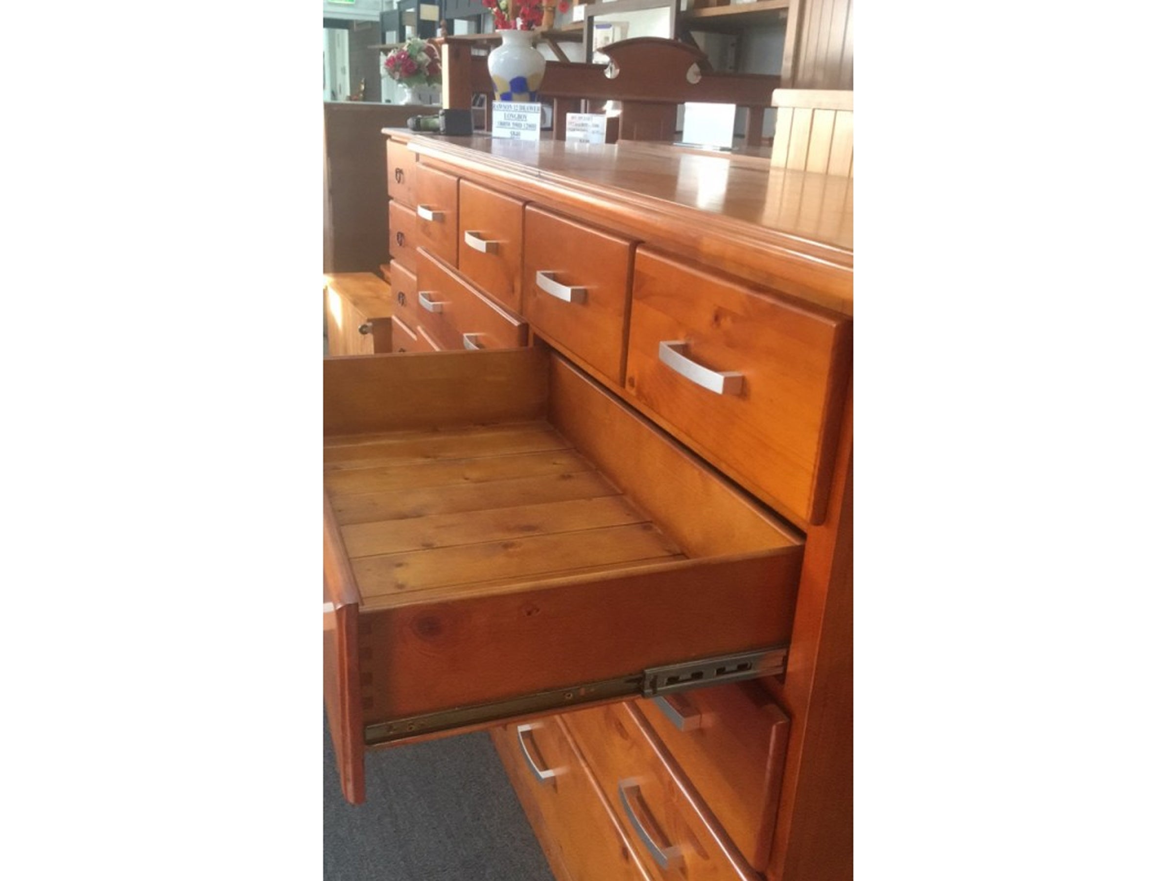 DENVER 12 DEEP DRAWERS TALLBOY - AS PICTURED