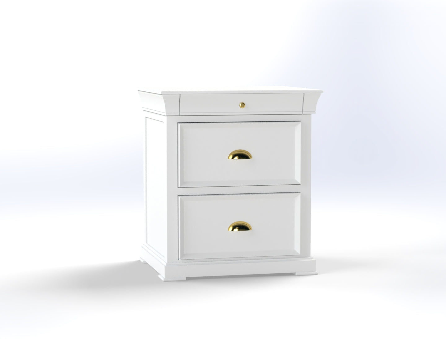 RIVERVIEW 2 DRAWER BEDSIDE TABLE - 720(H) x 530(W) x 470(D) - ASSORTED COLOURS