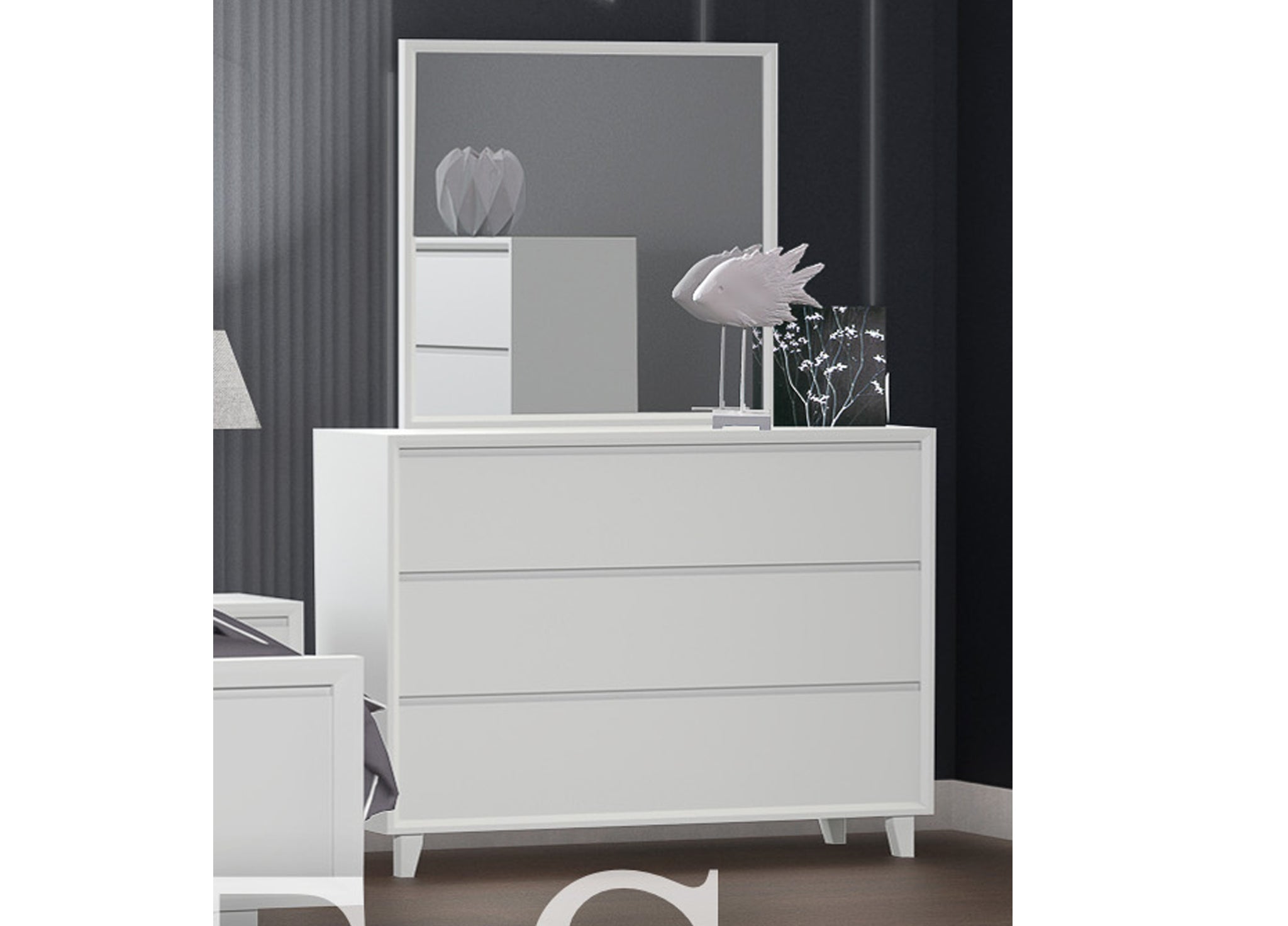SWANWORTH (CUSTOM MADE) 3 DRAWER DRESSING TABLE WITH MIRROR - 1750(H) x 1400(W) x 450(D) - ASSORTED COLOURS